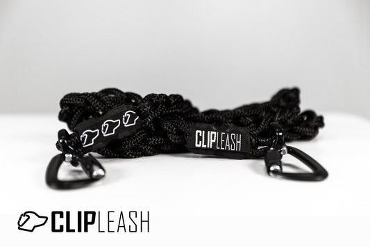 Clip Leash is a strong, safe, versatile dog leash designed to allow the user to adapt to different situations without taking the dog off of the leash. It is open ended to allow the ability to tether, go hands free, around the waist, and many more!