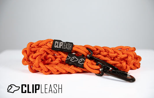 Clip Leash is a strong, safe, versatile dog leash designed to allow the user to adapt to different situations without taking the dog off of the leash. It is open ended to allow the ability to tether, go hands free, around the waist, and many more!