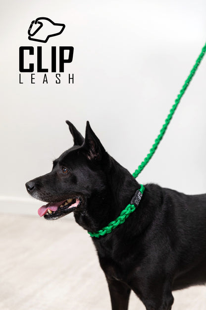 Clip Leash is a strong, safe, versatile dog leash designed to allow the user to adapt to different situations without taking the dog off of the leash. It is open ended to allow the ability to tether, go hands free, around the waist, and many more!